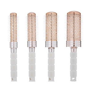 Brosse à cheveux électrique avec rouleaux à picots pour boucler et coiffer les franges, en ABS, finition dorée - Product Image 5