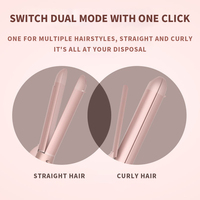 Fer à friser céramique ionique Lcd, ensemble d'outils de coiffure pour cheveux, rotation à 360 degrés, 2 en 1