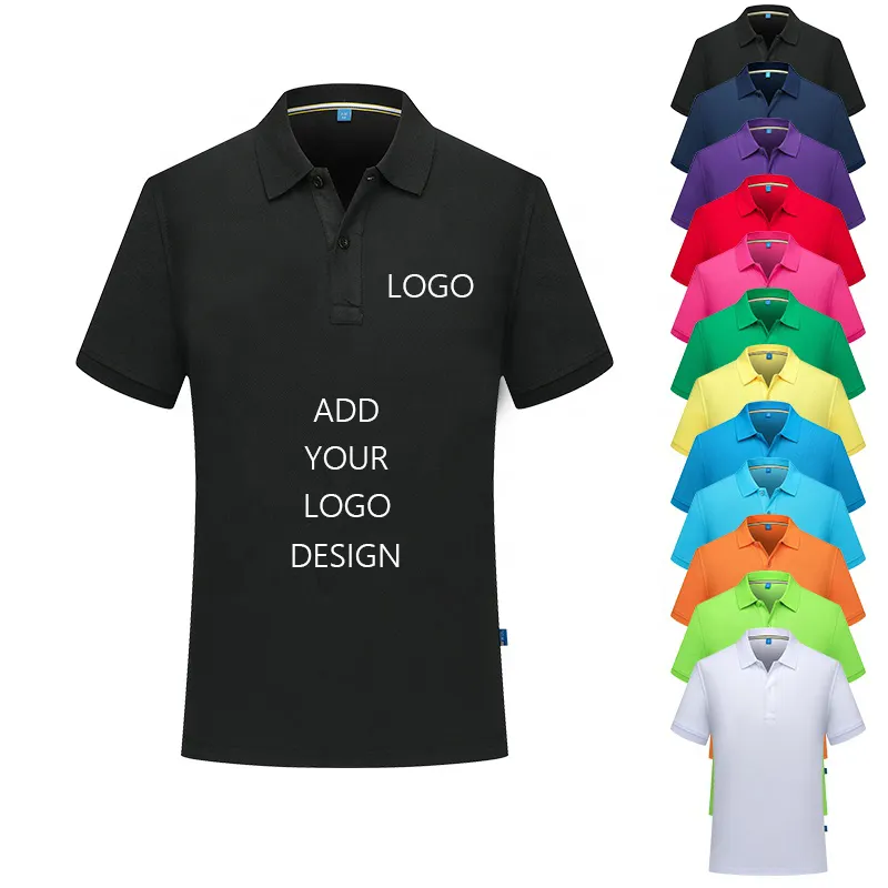 도매 새로운 사용자 정의 자수 로고 인쇄 일반 남성 100 코튼 빈 폴로 셔츠