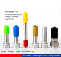 Dipping Molded PVC Thread Protectors Dust Moisture Seals Pipe Stud End Color Coding Customizable Vinyl Caps Cutting Service OEM