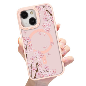 Coque magnétique de luxe en TPU pour iPhone 16 avec motif floral fleur de pêcher pour iPhone 15/<span class=keywords><strong>14</strong></span> <span class=keywords><strong>Pro</strong></span> <span class=keywords><strong>Max</strong></span>/12 <span class=keywords><strong>Pro</strong></span> - Product Image 5