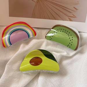 กิ๊บติดผมผลไม้ฤดูร้อน พลาสติก ผลไม้ฤดูร้อน สตรอว์เบอร์รี แตงโม เลมอน กีวี ส้ม สำหรับเด็กผู้หญิง - Product Image 3