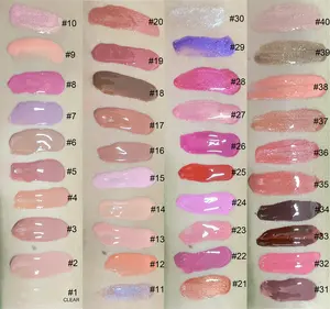 Faites votre propre brillant à lèvres au beurre de karité maquillage végétalien brillant à lèvres nude vente en gros