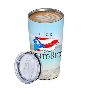 Gobelet <span class=keywords><strong>isotherme</strong></span> en acier inoxydable de haute qualité <span class=keywords><strong>personnalisé</strong></span> de 20 oz avec logo du drapeau de Porto Rico, pour l'extérieur, pour le café, pour les voyages - Product Image 3