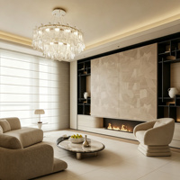 Meuble TV mural de luxe moderne, style italien minimaliste, avec cheminée électrique, centre de divertissement modulaire sur mesure