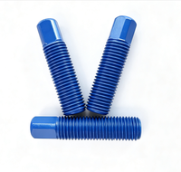 A193-B7 Alloy Steel Fluoropolymer Coated Square Head Fully Threaded Stud Bolt for Heavy Industry Flange Connections