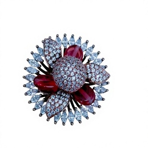 Trendy Designer Rose Finish Best Quality <b>Adjustable</b> <b>Ring</b> For Function And Party wedding Wear Collection For Women And Girls - Product Image 2