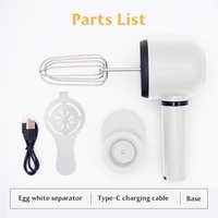 Mini-mélangeur électrique de cuisine pour œufs, pâtisseries et liquides, portable, alimenté par USB/batterie, sans fil, certifié CE, qualité alimentaire, 4W