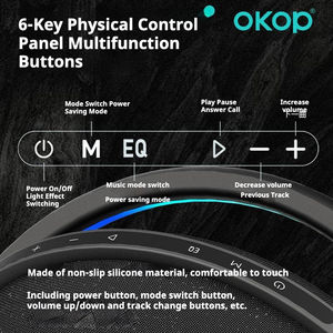 OKOP8004 ลำโพงซับวูฟเฟอร์กำลังสูง 120W <span class=keywords><strong>ขาย</strong></span>ดี พร้อมไฟ RGB Ambient Light แบตเตอรี่ใช้งานได้ยาวนาน ไร้สาย สำหรับลำโพง 5.3  ความจุแบตเตอรี่ 5000-10000mAh - Product Image 3