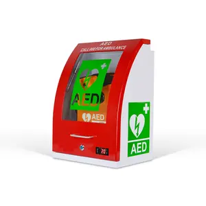 กล่องปฐมพยาบาลโลหะสำหรับ AED อุปกรณ์กุญแจติดผนังแบบอัตโนมัติสำหรับ AED