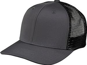 <b>Black</b> Mesh Trucker <b>Cap</b> 5 Panel Snapback <b>Baseball</b> Hat Adjustable Flat Brim Casual Outdoor Sports - Product Image 1