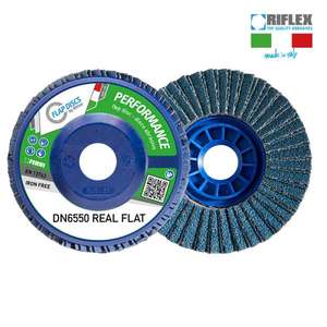 Disco de Láminas Fervi Performance 115x22 mm, Plano Real, Abrasivo Azul para Discos de Lijado - Product Image 1