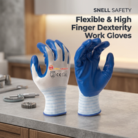 Guantes de Trabajo de Nitrilo Impermeables a Precio Competitivo, con Logotipo Personalizado, Antideslizantes, Protección para las Manos para Trabajos de Taller
