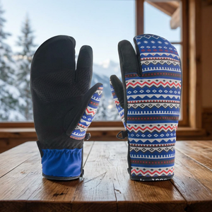 Mitaines de ski unisexes à impression par sublimation, gants de snowboard thermiques isolés pour hommes et femmes, hiver - Product Image 3