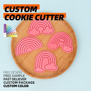 Dụng cụ ép bánh quy nhựa hình cầu vồng hoạt hình, có thể tùy chỉnh, dụng cụ làm bánh tự làm cho tiệc, dụng cụ cắt bánh sandwich cho trẻ em - Product Image 4