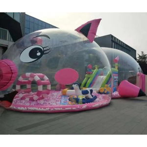 Amusement extérieur Portable PVC Transparent Maison à bulles gonflable Tente de pelouse Ballon géant Cochon Château plein d'entrain à <span class=keywords><strong>vendre</strong></span> - Product Image 2