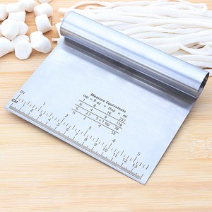 Thép không gỉ DIY Baking trang trí Công cụ Pastry scraper fondant thìa xẻng cạnh bột cắt với quy mô vật liệu kim loại - Product Image 4