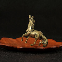 Ornements sculptés en cuivre antique représentant un cheval du zodiaque pour mariage, anniversaire, artisanat