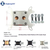 Kepala Pendingin CPU Berpendingin Air untuk Platform AM2/AM3 INTEL Konstruksi Logam Penuh Paduan Tembaga Aluminium Tanpa Kipas CN/GUA