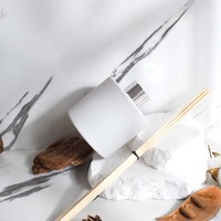 Ensemble de pots à bougies de luxe vides 100ml 150ml 200ml gris couleur personnalisée, flacon diffuseur de parfum en verre pour aromathérapie, OEM ODM pour maison et hôtel