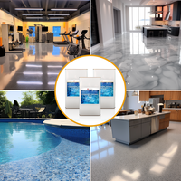 Theforce House Mall dekorasi epoxy cat lantai polyaspartic beton lapisan lantai tinggi transparan dan non-slip