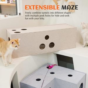 Cama para Gatos de Fieltro de Poliéster Premium – Cama Cerrada Plegable Resistente a Arañazos para Gatitos y Gatos Grandes - Product Image 5