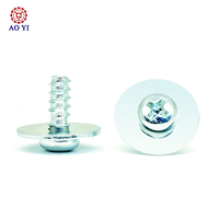 Sekrup Self-tapping Kepala Pan Phillips Dengan Washer, Pengikat Furnitur Berlubang Silang untuk Panel Kayu