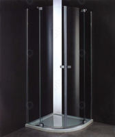Cabine bas de salle de bain et surround noir salle de douche de luxe portable clos modulaire en verre trempé porte de douche