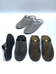 Mules plates en cuir véritable à empeigne en maille, style slip-on, respirantes, à bout fermé, demi-chaussons d'été 2026 pour femme, pour l'extérieur - Product Image 6