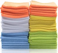 Lot de 40x40 chiffons de nettoyage en microfibre 100% colorés pour le detailing automobile, serviettes en microfibre