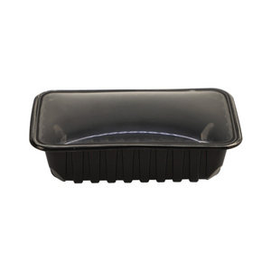 Tipack black tray for whole chicken packaging PP plastic black meat packaging trays