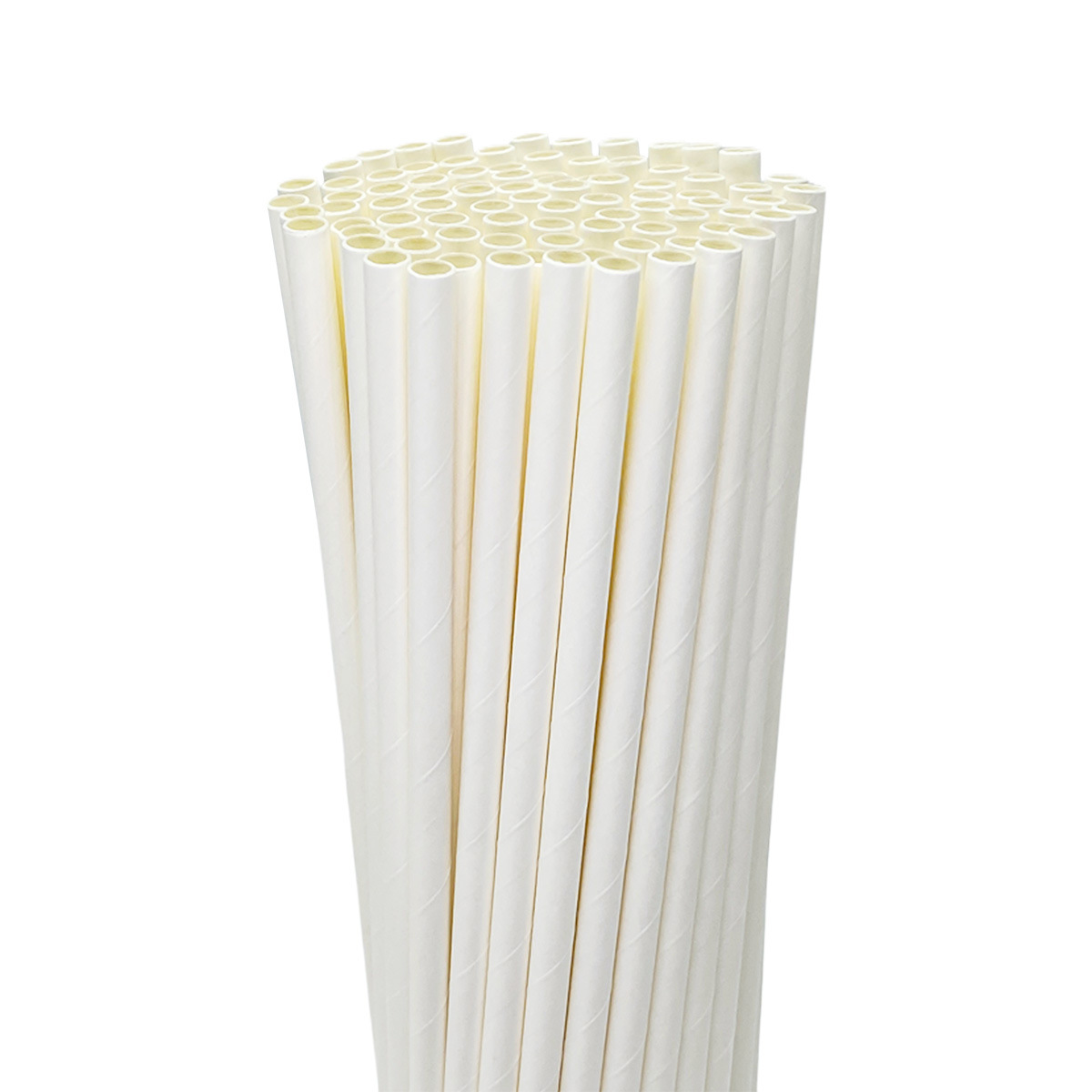 Bulk Packaging Disposable White Paper Straws Environmentally Degradable 6X197MM Straw Coffee Milk Tea Paper Straws Wholesale