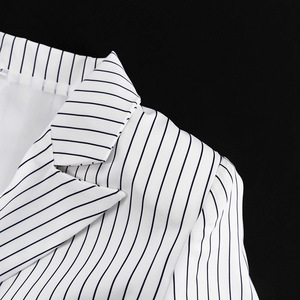 Nuovo arrivo produttori di blazer e gonna a righe per abbigliamento doganale all'ingrosso due pezzi elegante donna set abbigliamento femminile - Product Image 5