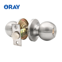 Serrures de porte de sécurité à boule ronde de style moderne Poignées de porte industrielles et en bois universelles pour acier inoxydable