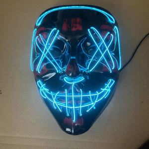 थोक हेलोलीन पीवीसी नेतृत्व वाला मास्क एल हॉरर जोकर बनाम आकार के नेतृत्व वाले चेहरे की मास्क पार्टी मास्क कोल्ड लाइट लाइट लाइट प्लास्टिक - Product Image 3