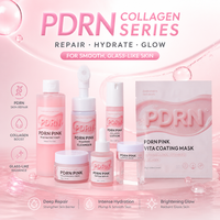 Sérum réparateur éclat OEM aux peptides roses, Vitamine B12, Masque visage coréen effet peau de verre, PDRN, ADN de saumon, Collagène, Kit de soins pour la peau