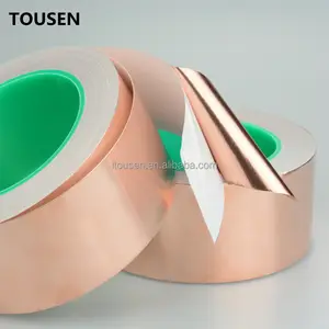 Copper Foil Supplier For Lithium Batteries Adhesive Conductive Copper Strip Roll for electromagnetic conductive copper foil tape