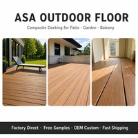 Planche de terrasse en WPC co-extrudé ASA résistant aux UV, norme européenne, système de clic, écologique, imperméable, pour terrasse extérieure