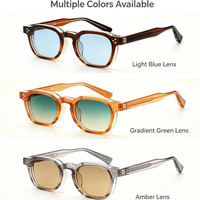 Lunettes de soleil à monture épaisse dégradé orange, monture intégrale, en gros, en stock - Protection UV400 CP Pin Core - Personnalisation OEM pour la revente
