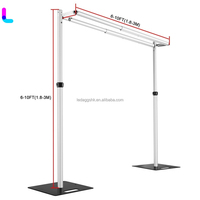 Kit de structure tubulaire robuste LEDA 12ftx12ft pour rideaux et tentures, support de toile de fond réglable