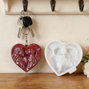 Stampo in silicone <span class=keywords><strong>per</strong></span> decorazioni con ciondolo a forma di bambina e cane angelo M60717, stampo in gesso CE. - Product Image 2