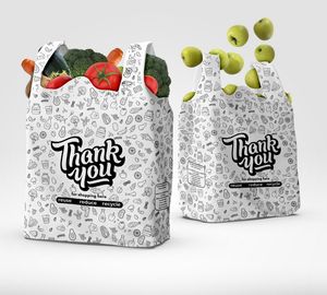 Eco-Friendly <b>Reusable</b> Ultrasonic Tote T-Shirt Shopping <b>Bags</b> for Picnics and Vegetarian Outings - Product Image 1