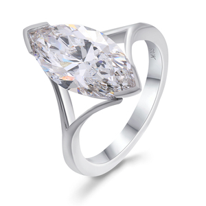 Platino <span class=keywords><strong>solitario</strong></span> D VS1 3.0CT taglio Marquise diamante laboratorio cresciuto anello di fidanzamento certificato IGI per le donne - Product Image 4