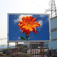 Afficheur LED couleur plein écran extérieur P6 5x3m 6000 Nits IP65 3840Hz monté sur colonne, affichage numérique LED 6mm avec animation et graphiques