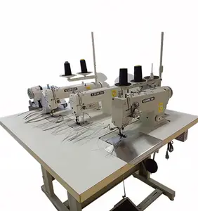 Máquina de coser industrial de alta calidad y fácil de operar, máquina de sastre de triple peluca,