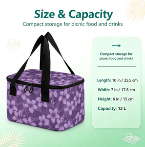 Portable Insulated Cooler Bag <b>Camping</b> Travel Food Drinks <b>Storage</b> Custom Hawaii Beach Picnic Bag Waterproof Thermal Lunch <b>Box</b> - Product Image 3