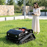Doğrudan Satış 800mm 18HP Paletli Rc Çim Biçme Makinesi Büyük Ölçekli Mülk Yönetimi için Uzaktan Kumandalı Çim Biçme Makinesi
