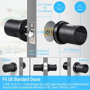 BBdhome 70Mm Duy Nhất Chốt Cửa Bằng Gỗ Ứng Dụng Vân Tay Mật Khẩu Keyless Điện Tử Vòng Thông Minh Núm Khóa - Product Image 5