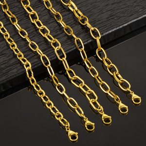Bracelet à breloques en chaîne cubaine géométrique classique LEPAI, en titane, unisexe, cadeau, chaîne fine, vente en gros, vie quotidienne - Product Image 2