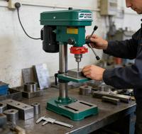 Perceuse à colonne industrielle 350W à 5 vitesses, haute précision, pour atelier de menuiserie et usine